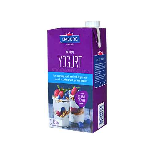 NATURAL YOGURT 3.5 FAT 1 LITER(1 x 12) STK Bakery Supply