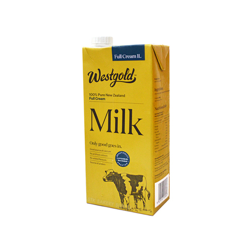WEST GOLD PURE FULL CREAM MILK 1LIT (1 x 12) STK Bakery Supply