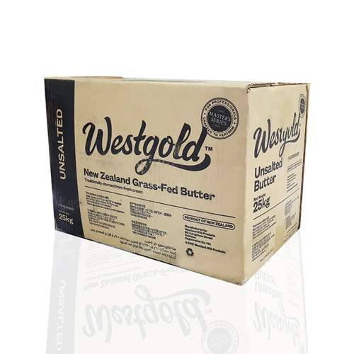 WEST GOLD UNSALTED BUTTER 25KG STK Bakery Supply