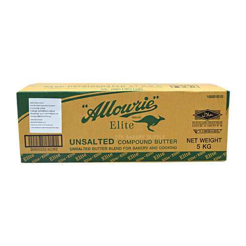 KCG BRAND ALLOWRIE ELITE UNSALTED COMPOUND BUTTER 5KG STK Bakery Supply