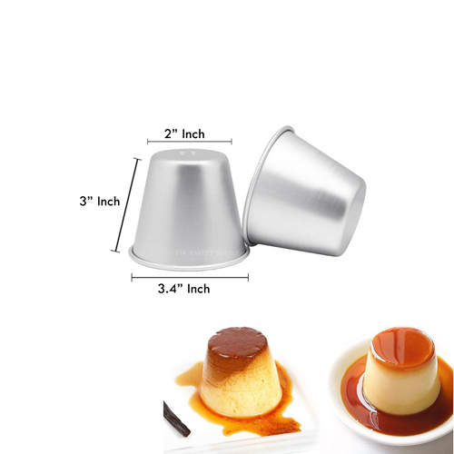 ALUMINIUM PUDDING CAKE MOLD 90x55x80mm 8686, M-B08 (1 x 200)