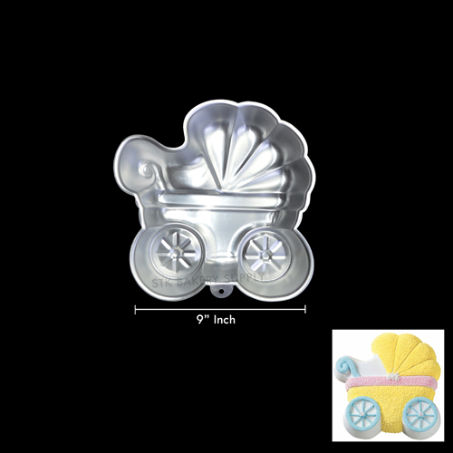 BABY STROLLER CAKE TIN Ø 28.4 x 25.4 x 5 CM TC 1161