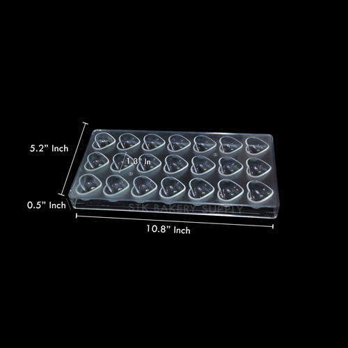 CHOCOLATE PARALINE HEART MOULD- PLASTIC SD2094