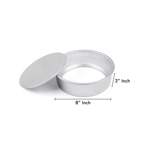 REMOVABLE ROUND CAKE PAN ANODIZED 8&quot; 203x200x75MM 1.0MM MY31083