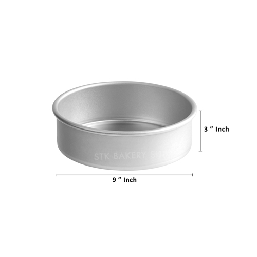 REMOVABLE ROUND CAKE PAN ANODIZED 9&quot; 229x224x75MM 1.0MM MY31093