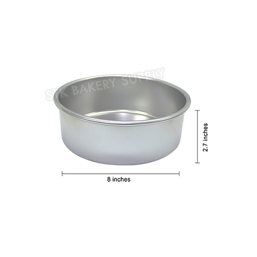 ROUND CAKE PAN ANODIZED 8&quot; 203x200x75MM 1.0MM AL.ALLOY MY32083