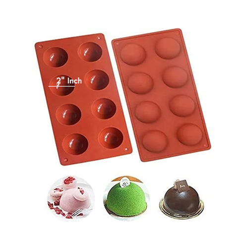 SILICON ROUND SHAPE MOULD 8HOLES (4.8x2.5CM DIAMETER)