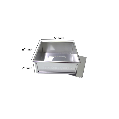 SQUARE CAKE PAN ANODIZED 5.7&quot; 145x145x60MM FB30325