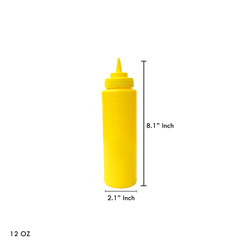 Squeeze Dispenser 12OZ,Yellow/ Botol saus