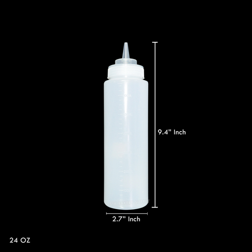 SQUEEZE BOTTLE (600ML~700 ML) WHITE/RED 1PC
