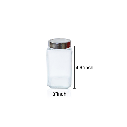 (21-00780)GLASS STORAGE JAR L9xW9xH14CM,750ML(350ZL-K2007-M)