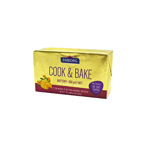 EMBORG COOK &amp; BAKE BUTTER UNSALTED 80% FAT 200G (1x20)