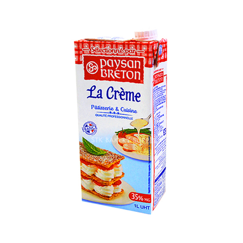 PAYSAN BRETON BRAND UHT WHIPPING CREAM 35% FAT 1 LIT (1X12)