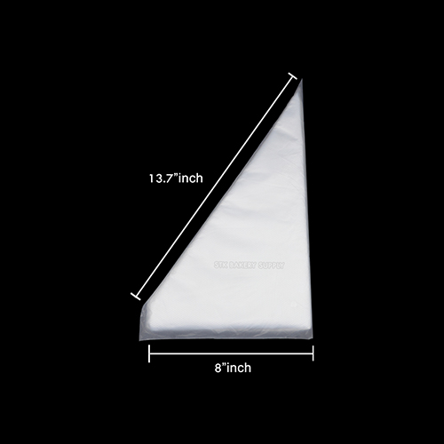 DISPOSABLE TRANSPARENT PASTRY BAG/PIPING BAG MEDIUM 205x311mm 8235, 100PCS (1 x 100)