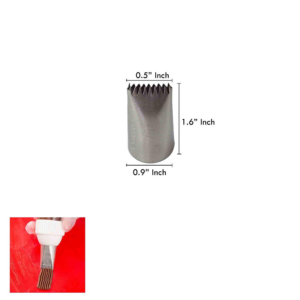 SN7054 - Pastry Tip 0.4mm 304 Stainless Steel Ø14.5 x Ø25 x 40PIPING &amp; NOZZLES