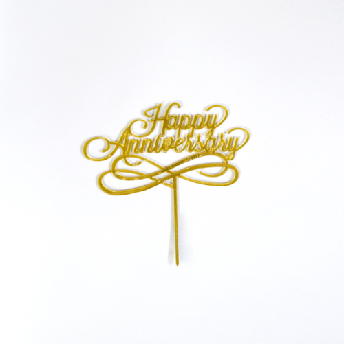 HAPPY ANNIVERSARY CAKE TOPPER 1PC