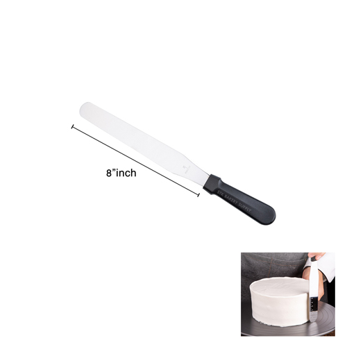  SPATULA PLASTIC HANDLE 8"(STRAIGHT )