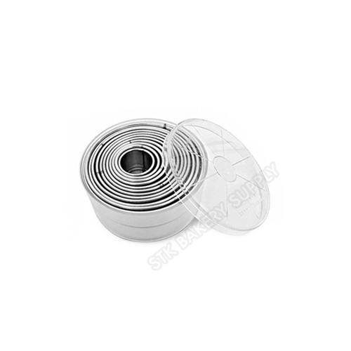 ROUND STEEL COOKIES CUTTER 12'S SET BOX