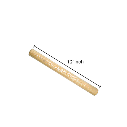 WOODEN ROLLING PIN 25X300MM (12") 1PC