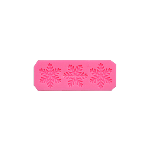 SILICON MOULD SNOW DESIGN 3'S 12.8x4.8CM NO-4