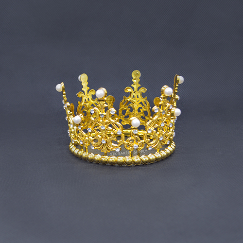 CAKE DECORATION CROWN CRICLE  GOLD/SILVER CW59/CW58 