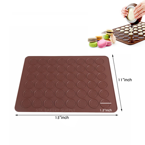 SILICONE NON-STICK MACRON MAT 48PCS TC3015