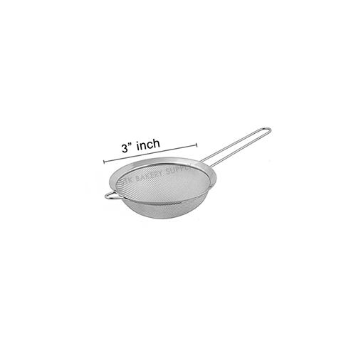 FLOUR SIEVE WITH HANDLE MEDIUM 10.3x24.5CM (10CM) 8023 (1 x 200)