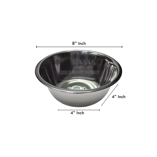 8" ~8.5" MIXING STEEL BOWL (INDIA)