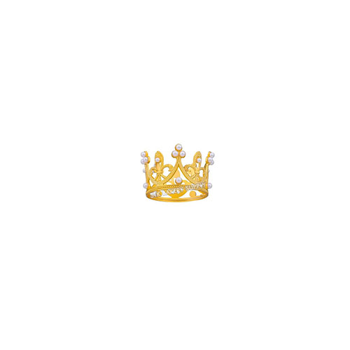 CAKE DECORATION  PEARL CROWN SMALL 