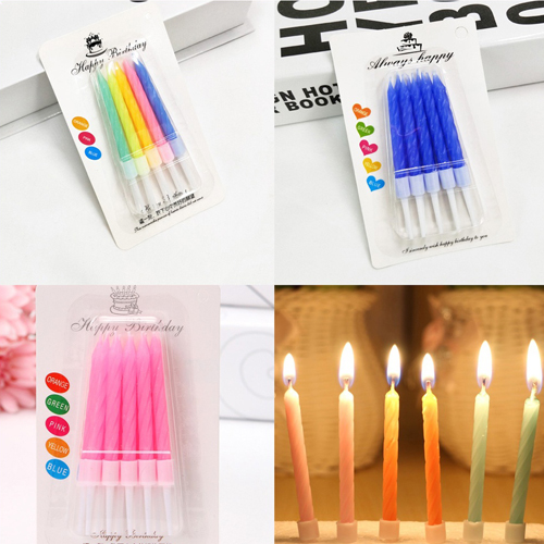 BIRTHDAY CANDLE COLOR SET 10PCS (1x50) PC