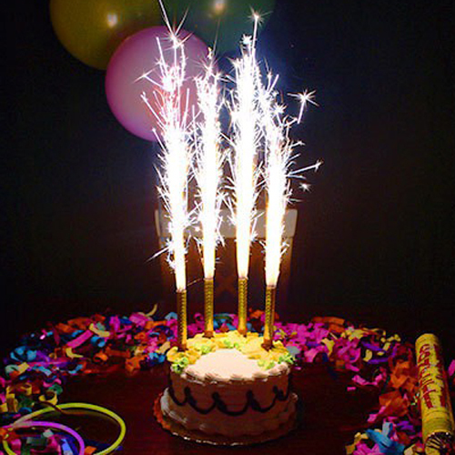 BIRTHDAY SPARKLING CANDLE LONG 20CM