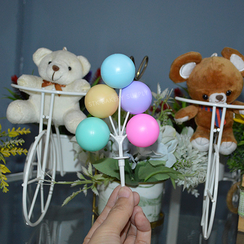 BALLOON DESIGN CAKE TOPPER 5COLOR 1PC