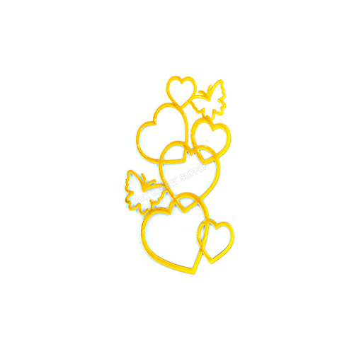 CAKE DECORATION HEART &amp; BUTTERFLY TOPPER 