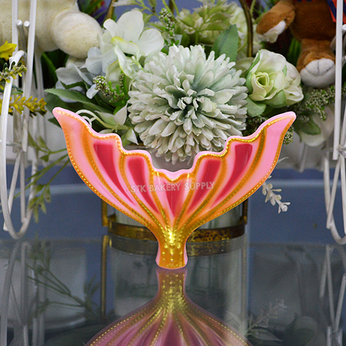 CAKE TOPPER MERMAID TAIL PINK 1PCS