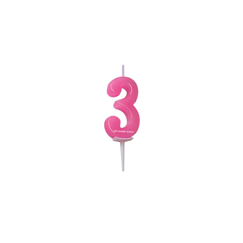 CANDLE NUMBER 3.8x7cm (206021-3), NO-3 1PC (1 x 25)