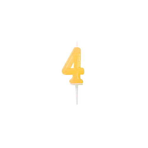 CANDLE NUMBER 3.8x7cm (206021-4), NO-4 1PC (1 x 25)