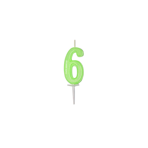 CANDLE NUMBER 3.8x7cm (206021-6), NO-6 1PC (1 x 25)