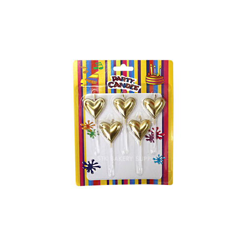 HAPPY BIRTHDAY CANDLE HEART SHAPE (GYCE 0379) 5 PCS