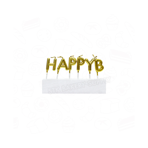 HAPPY BIRTHDAY LETTER CANDLE SET 13PCS