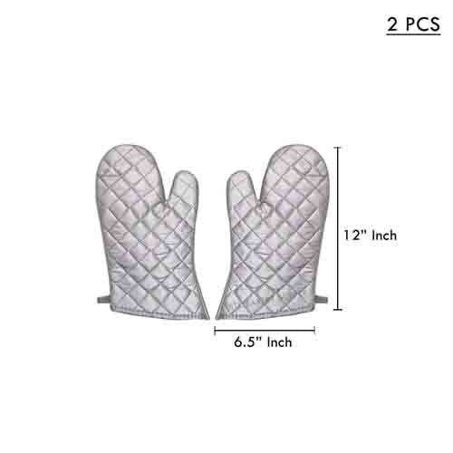 OVEN GLOVE SILVER 12&quot;