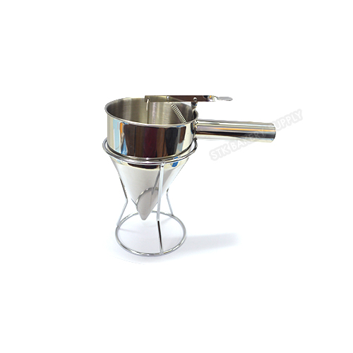 PISTON FUNNEL W/STAND-S/S 26x13x23.5CM TC8020