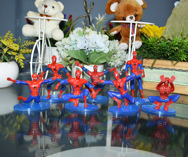 SPIDER MAN SCENCE CAKE DECORATION DOLL 7PCS SET 177063