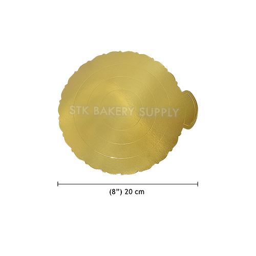 FB60601 CAKE BASE GOLD (ROUND) (8&quot;) 20CM