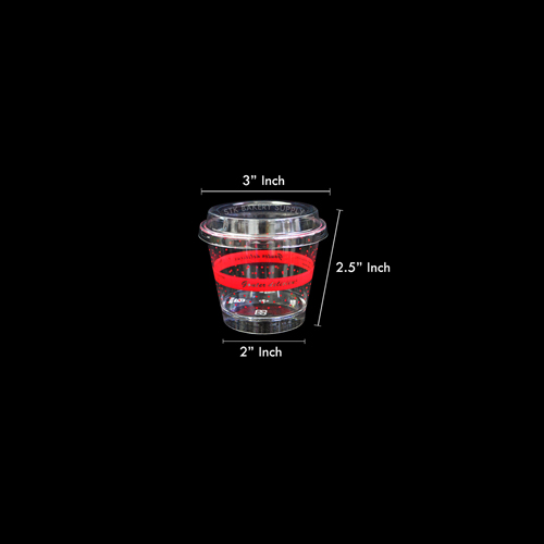 MOUSSE CUP WITH LID 140ML 77x62MM FB60071 5PC
