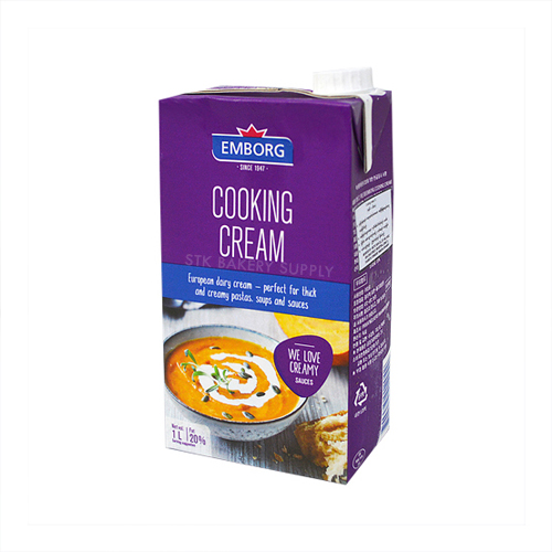 EMBORG UHT COOKING CREAM 20% FAT 1 LIT (1 x 12)