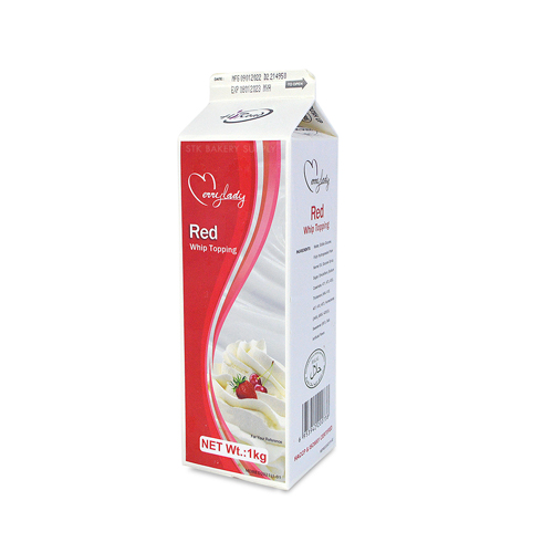 MERRYLADY RED WHIP TOPPING 1KG (1x12)