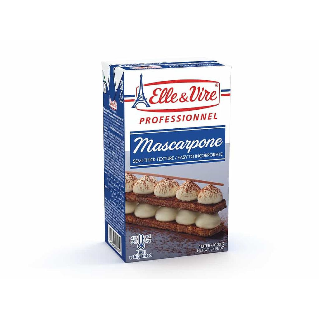 ELLE &amp; VIRE MASCARPONE 1LIT (1 x 6)