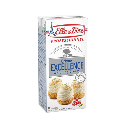 ELLE &amp; VIRE EXCELLENCE WHIPPING CREAM 1LIT (1 x 12)