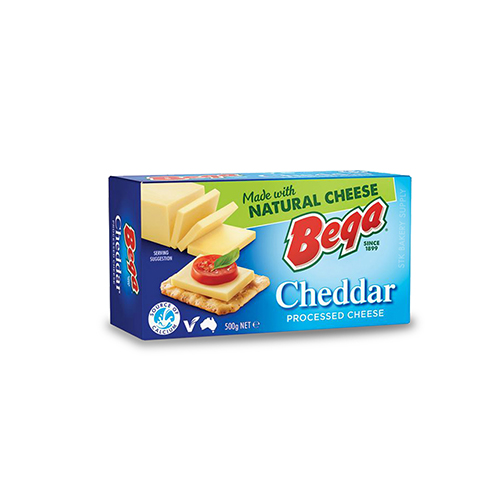 BEGA CHEDDAR CHEESE  500G (1 x 18) 
