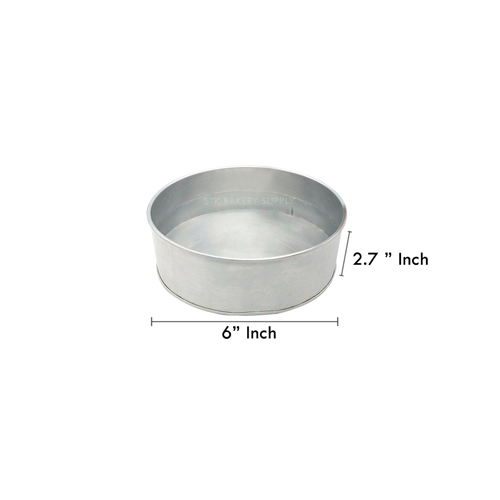 ROUND CAKE PAN 6" (6" x 6" x 2.7" ~ 3")